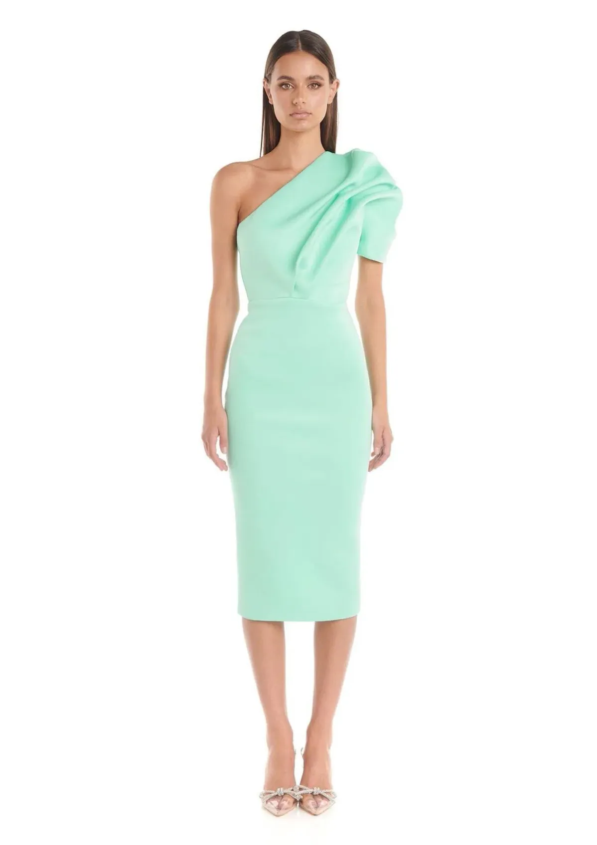 Eliya the Label Suzie Midi Dress Mint Green Size 6 for rent on The Volte - main image