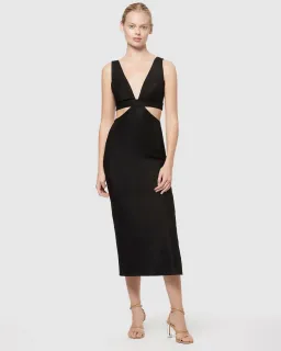Manning Cartell Forbidden Fruit Midi Dress Black Size 8 for rent on The Volte - image 1