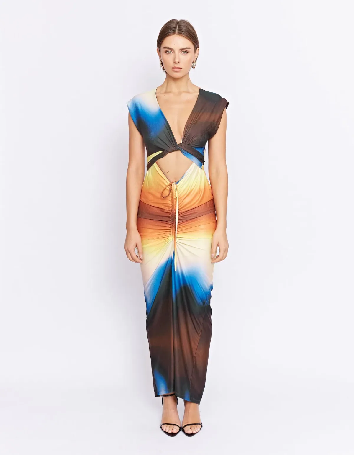 Pfeiffer Lexington Midi Dress Earth Size M / AU 10 for rent on The Volte - main image