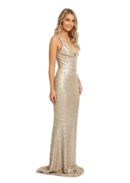 Dress The Population Harlow Gown in Ivory Size 12 for rent on The Volte - image 1