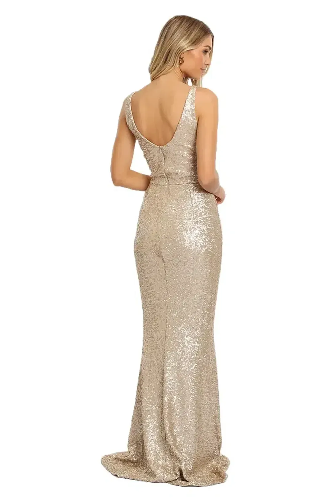 Dress The Population Harlow Gown in Ivory Size 12 for rent on The Volte - main image
