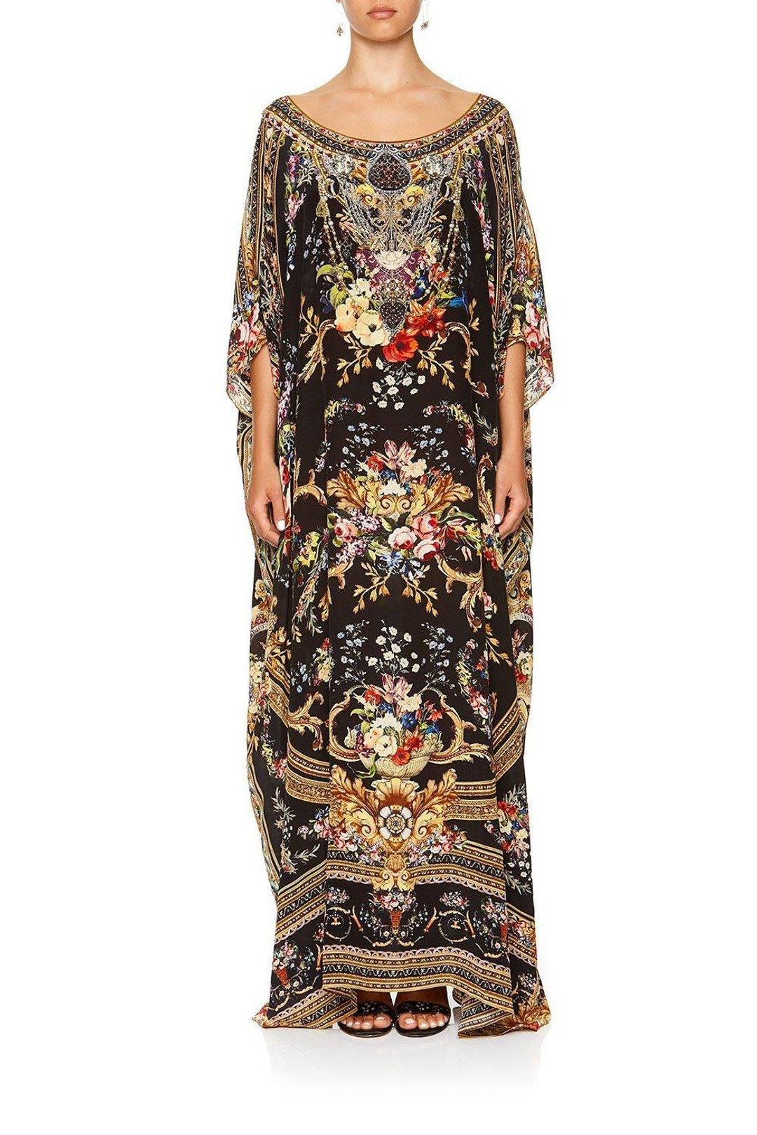 Camilla Friend In Flora Round Neck Kaftan One Size for rent on The Volte - main image