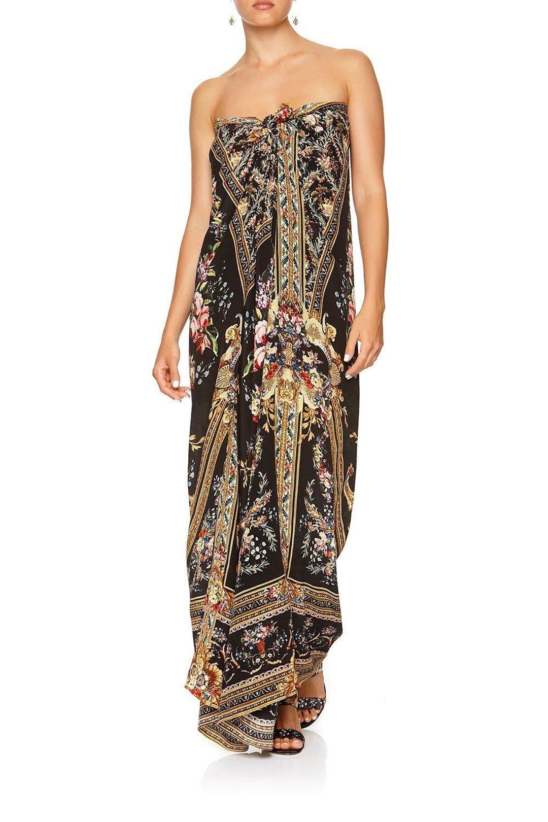 Camilla Friend In Flora Round Neck Kaftan One Size for rent on The Volte - main image