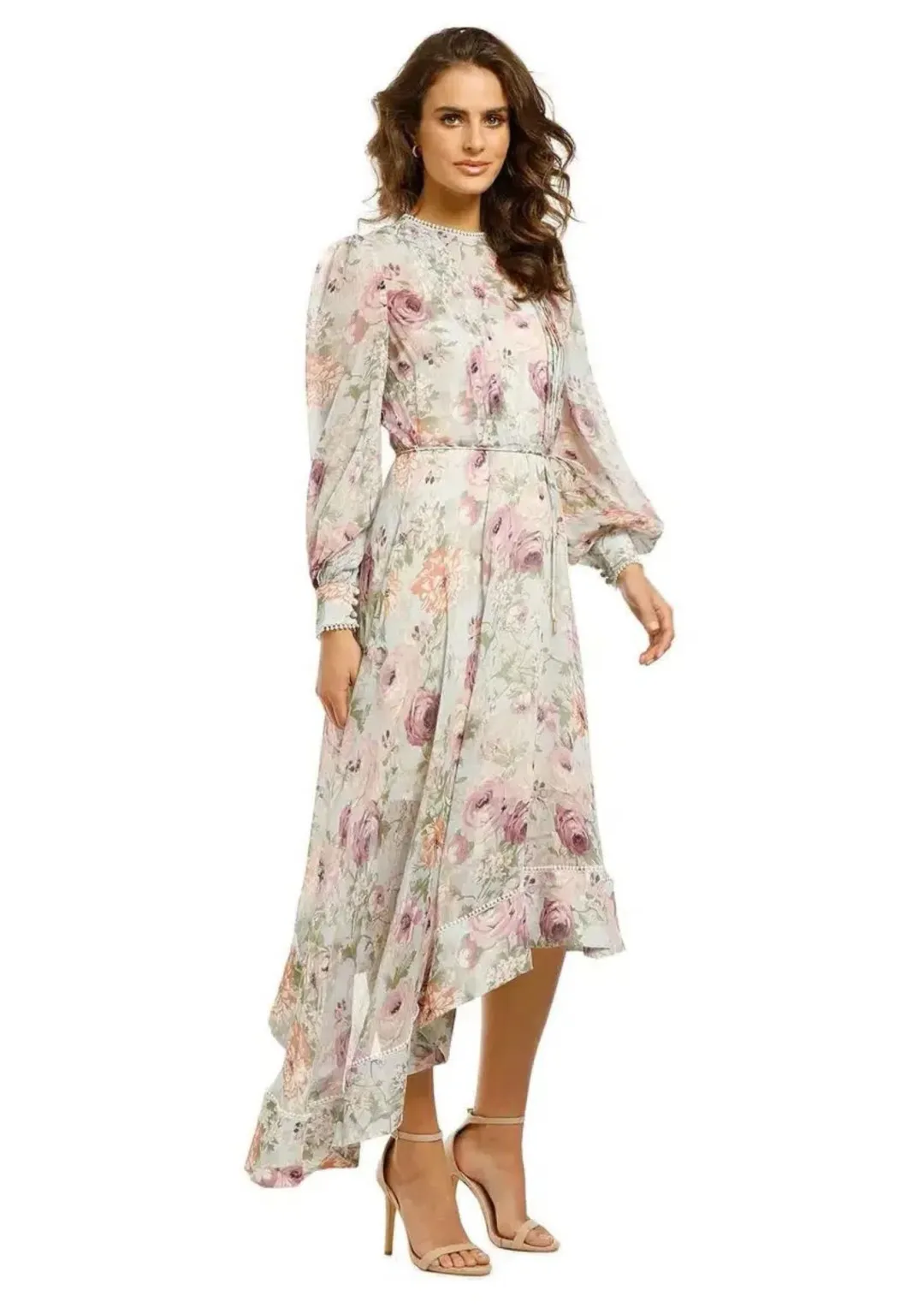 Elliatt Karishma Midi Dress in Multi Floral Size 12 for rent on The Volte - main image