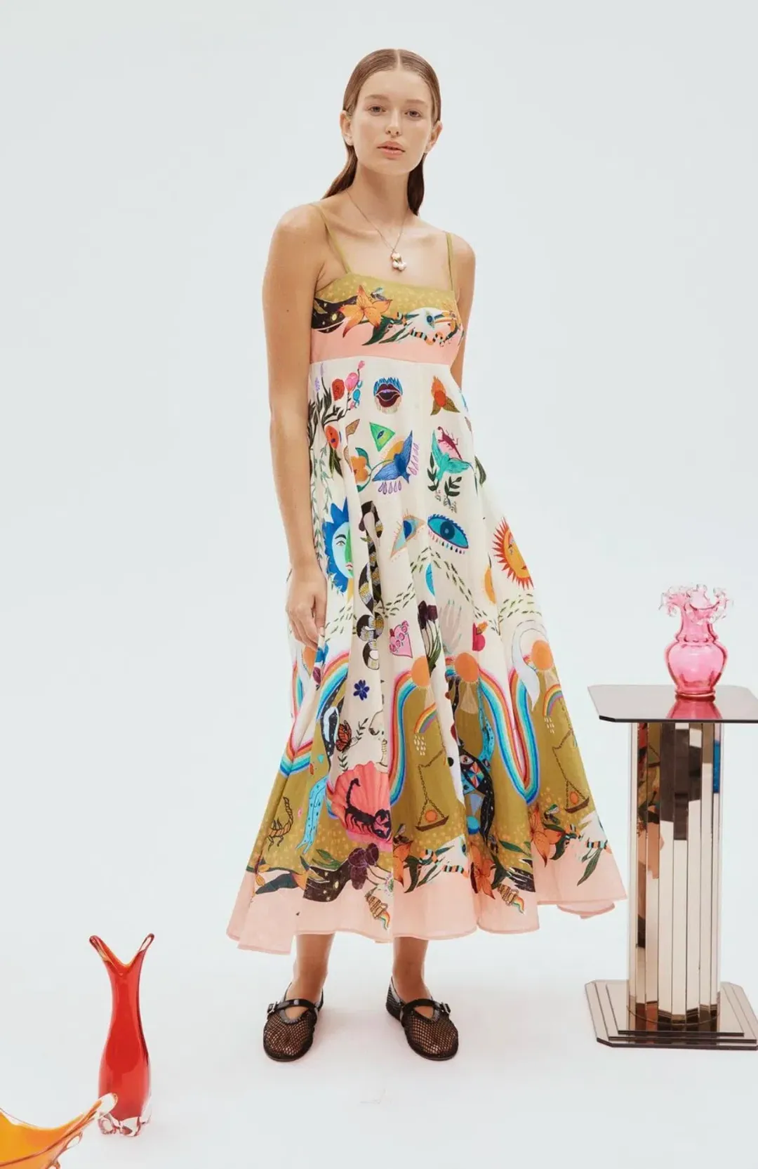 Alemais Evergreen Sundress Multi Size 10 for rent on The Volte - main image