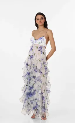Menti Iris Flower Maxi Dress Floral Size S / Au 8 for rent on The Volte - image 1