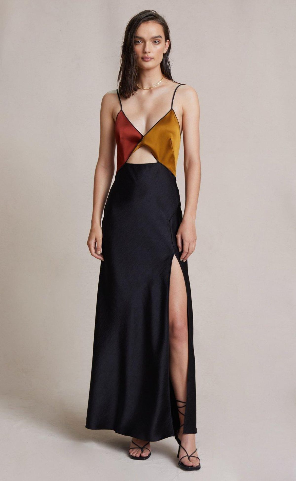 Bec & Bridge Lazar Midi Dress Black Multi Size 6 for rent on The Volte - main image