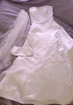 Brisbane Bridal  couture designed  Strapless Bridal Gown White Size 8   for rent on The Volte - image 3