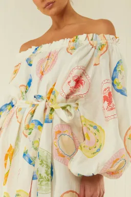 Palm Noose Sicily Dress Multi Print One Size for rent on The Volte - image 5