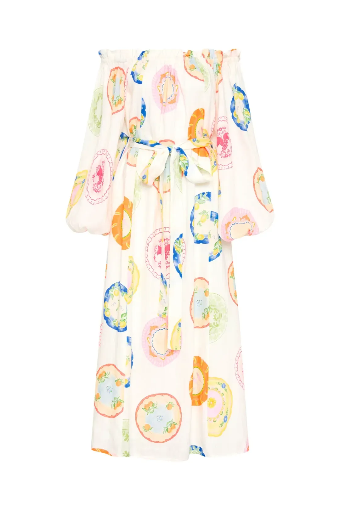 Palm Noose Sicily Dress Multi Print One Size for rent on The Volte - main image