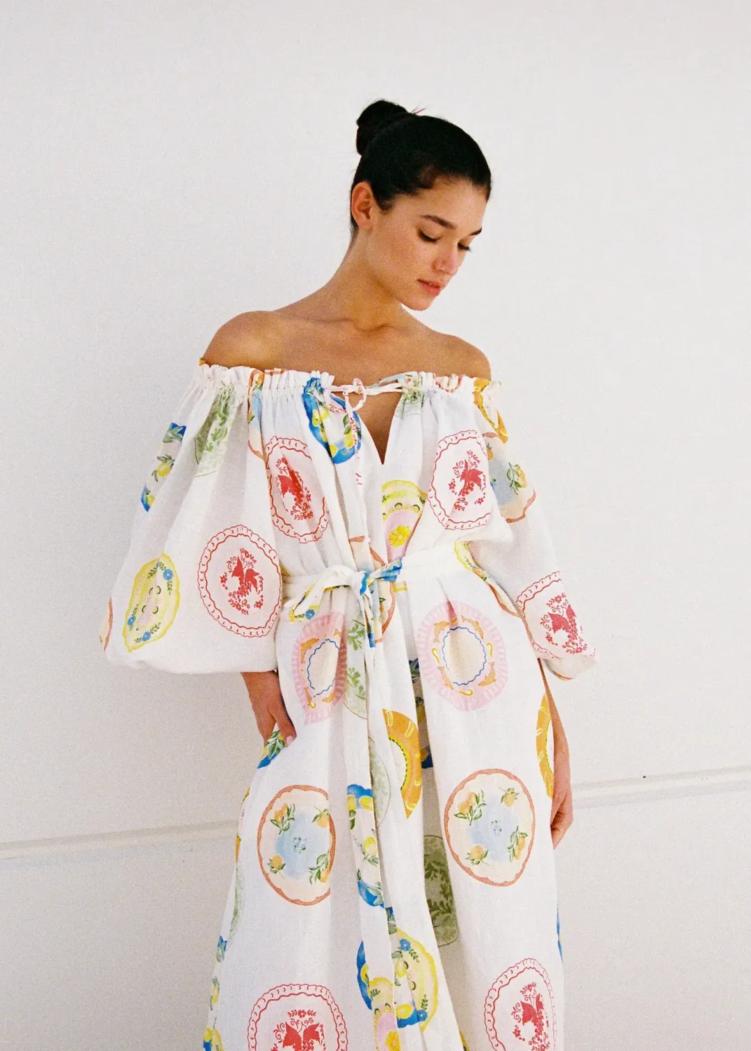 Palm Noose Sicily Dress Multi Print One Size for rent on The Volte - main image