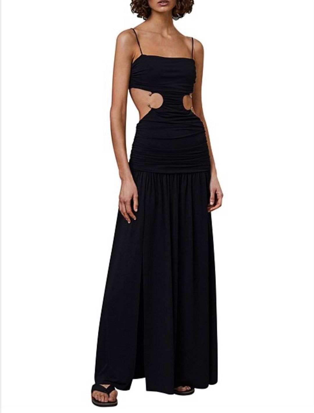 BEC & BRIDGE MINX SLEEVELESS BLACK TIE-BACK MIDI DRESS for rent on The Volte - main image