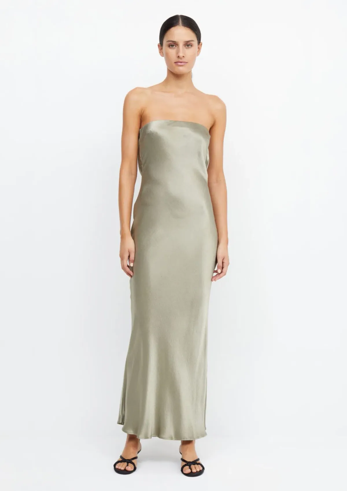 Bec & Bridge Moon Dance Strapless Maxi Sage Size 8 for rent on The Volte - main image