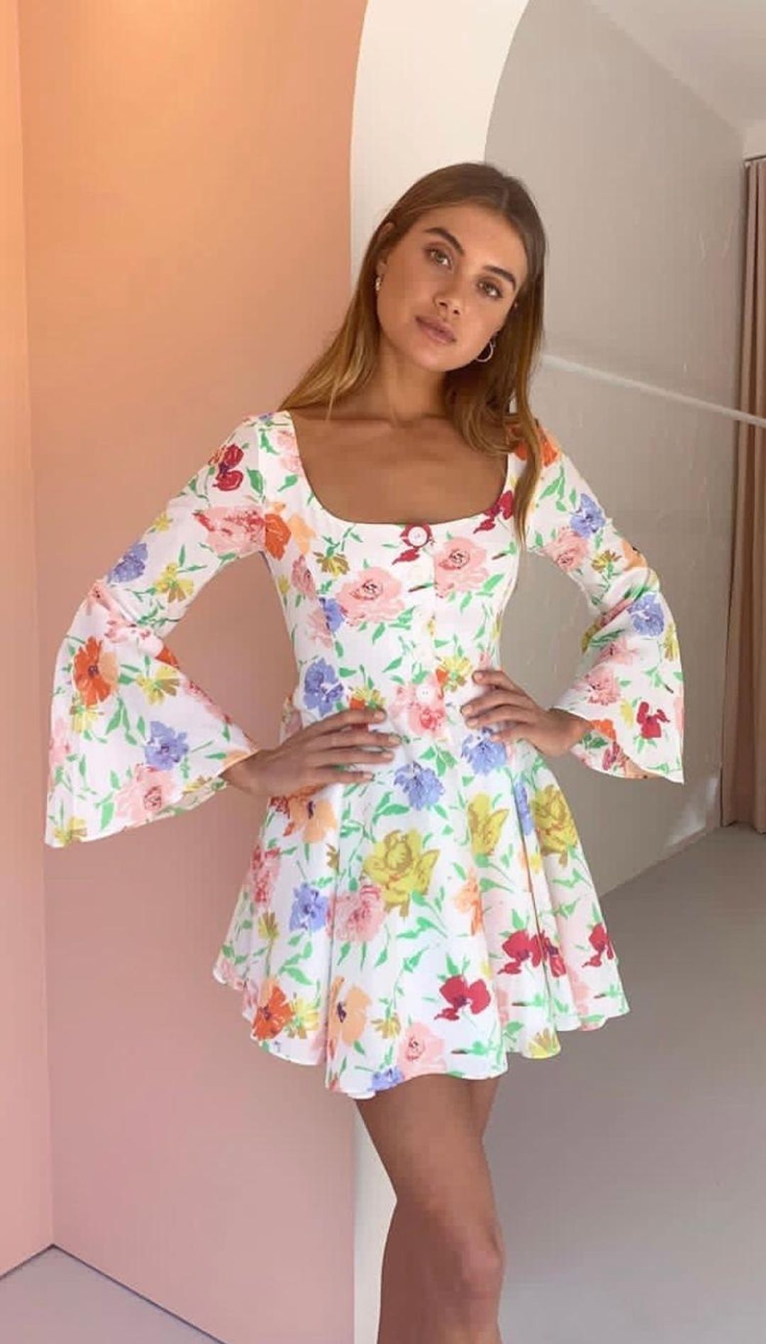 Alice McCall Picasso Mini Dress Floral Size 4 for rent on The Volte - main image