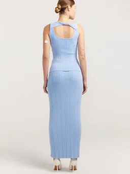 Henne Romee Knit Top & Skirt Set Blue Size 12 for rent on The Volte - image 3
