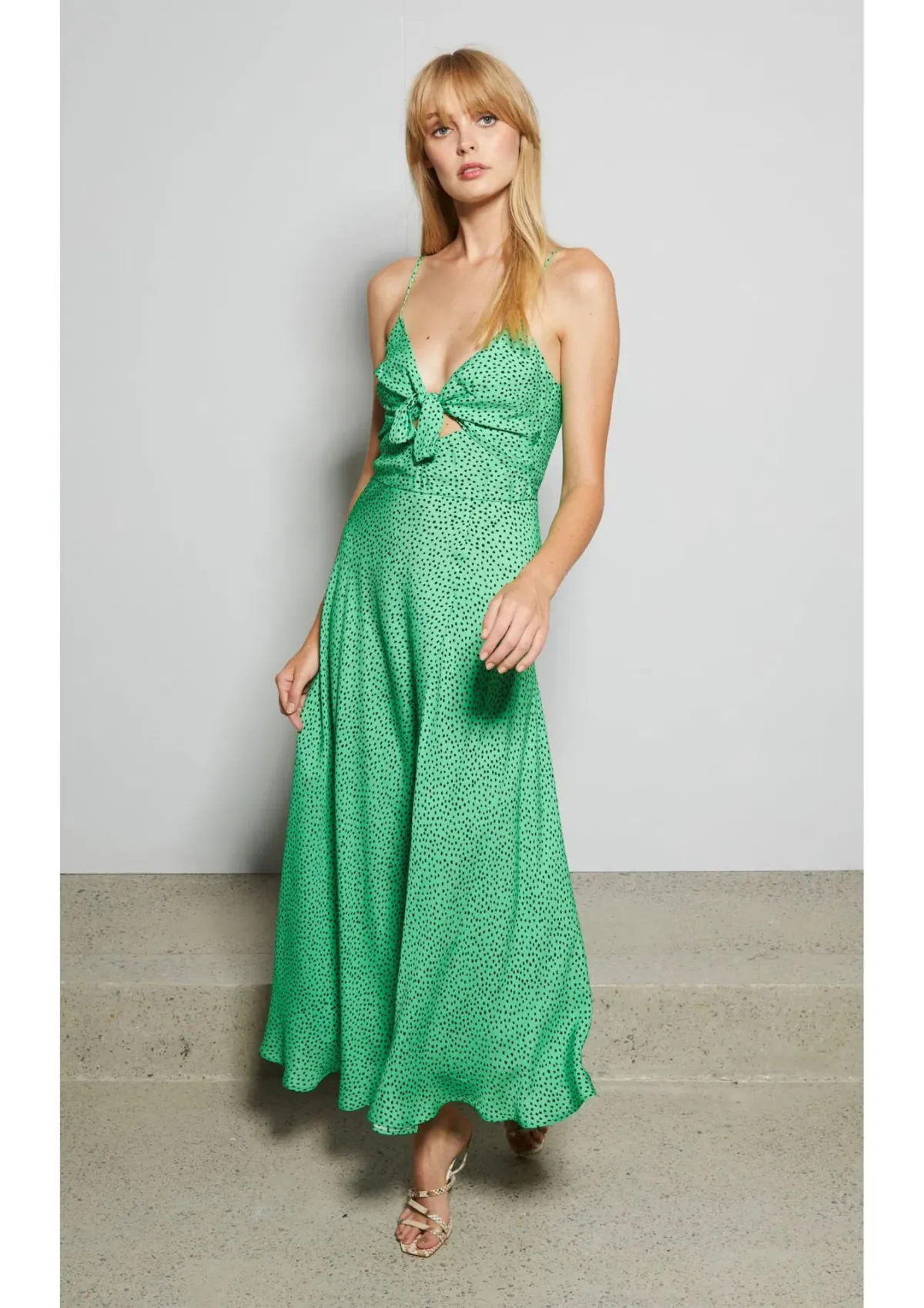 Bec & Bridge Neve Midi Dress Green Size 6 for rent on The Volte - main image
