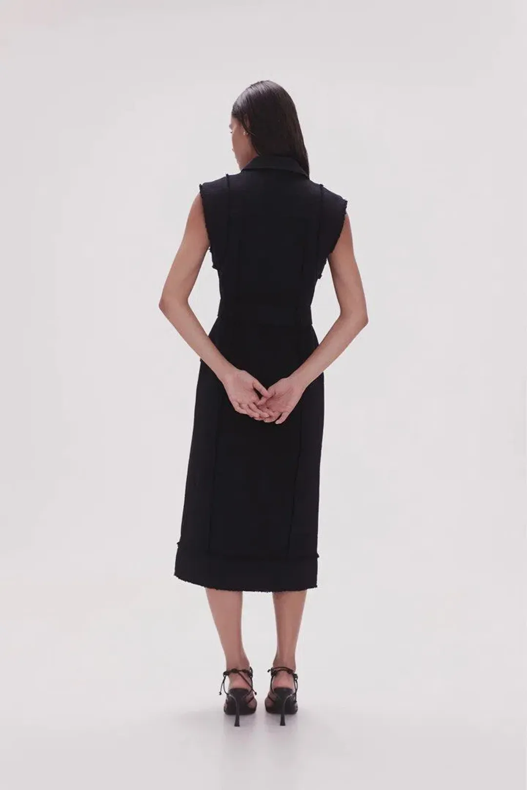 Aje Isabel Utility Midi Dress Black Size 10  for rent on The Volte - main image
