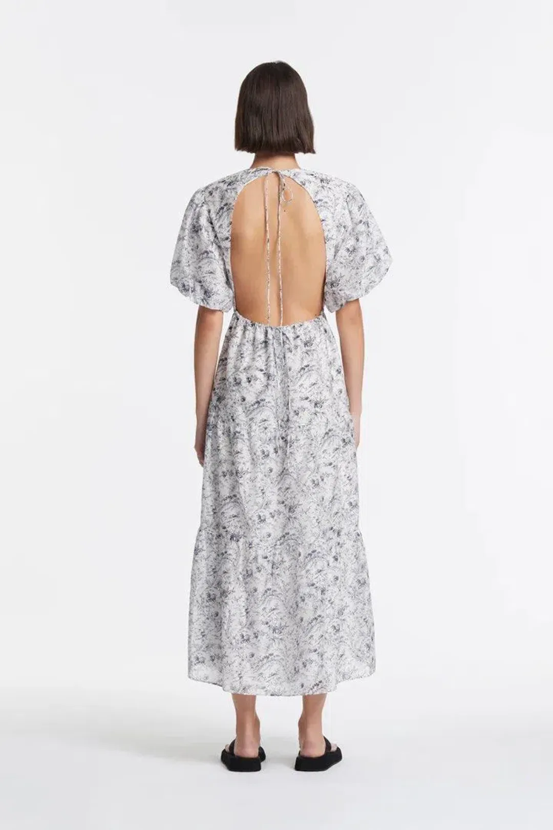 Sir the Label Caprice Open Back Midi Dress Floral Print Size 8 for rent on The Volte - main image