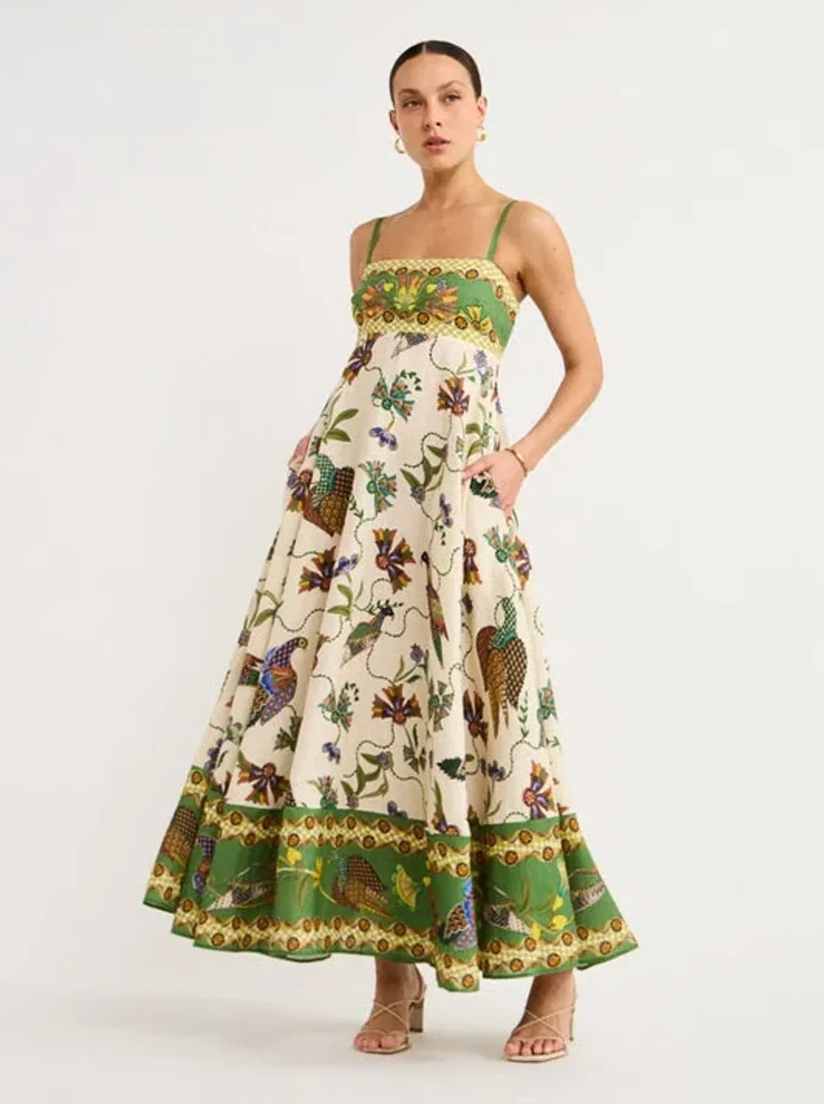 Alemais Birdie Midi Dress Print Size 10 for rent on The Volte - main image