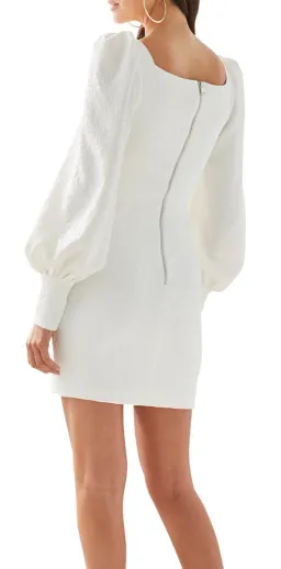By Johnny Mia Cuff Sleeve Mini Dress White Size 10 for rent on The Volte - image 4