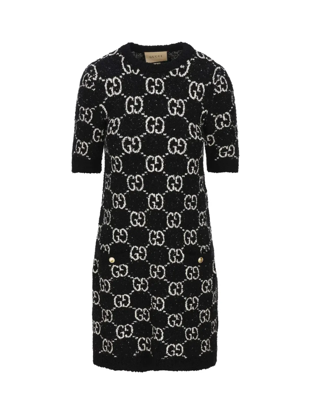 Gucci GG Jacquard Cotton-blend Minidress Dress Black Size  Xs/Au 8 for rent on The Volte - main image