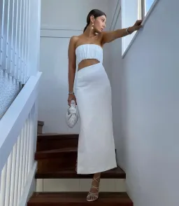 Sir The Label Yves Strapless Dress White Size 1 / AU 8 for rent on The Volte - image 3