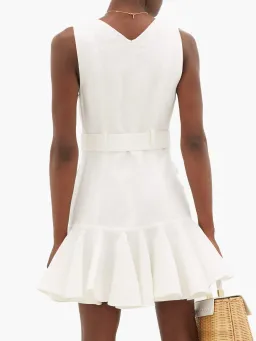 Zimmermann Super Eight Safari Mini Dress White Size 8 for rent on The Volte - image 2