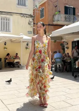 Menti Baroque Flower Maxi Dress Multi Size 6 for rent on The Volte - image 1