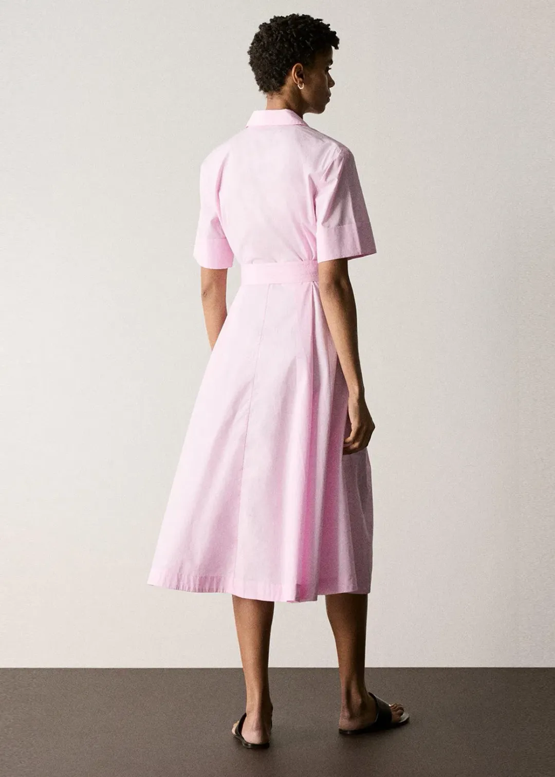 Trenery Cotton Poplin Shirt Dress Carnation Pink Size 8 for rent on The Volte - main image