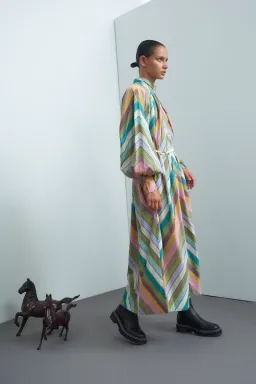 Alemais Lillian Midi Dress Multi Stripe Size 14  for rent on The Volte - image 3
