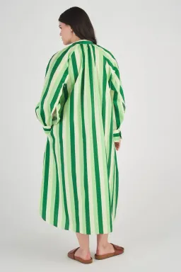 Oroton Multi Stripe Shirt Dress in Garden Size 16   for rent on The Volte - image 6