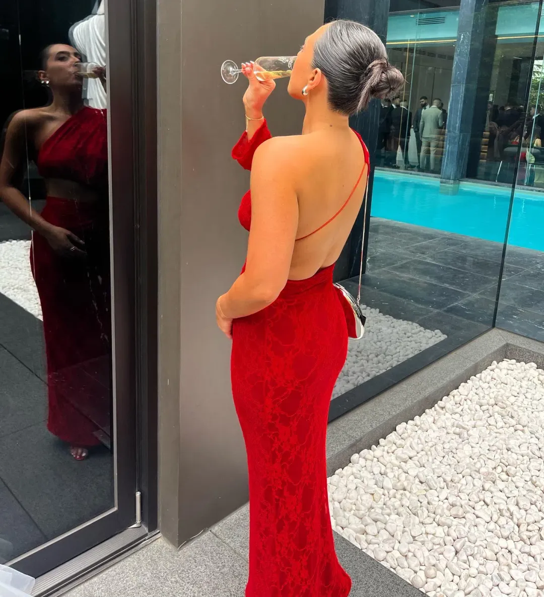 Deconduart Quinta Gown Red Size 8  for rent on The Volte - main image