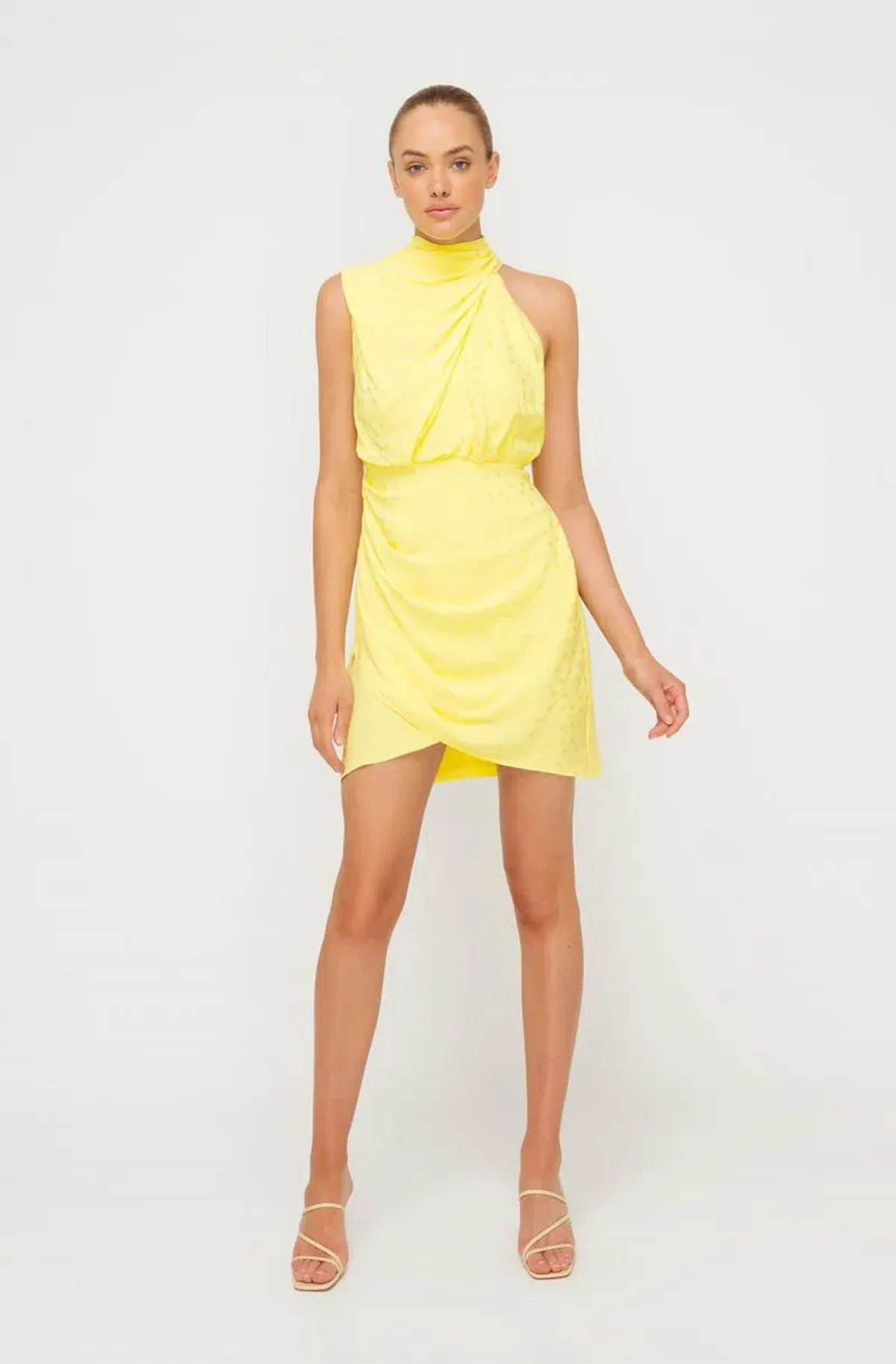 Sheike Gracie Mini Dress Yellow Size 16  for rent on The Volte - main image