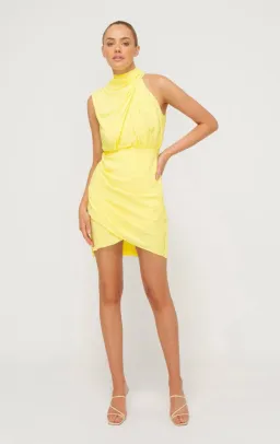 Sheike Gracie Mini Dress Yellow Size 16  for rent on The Volte - image 2