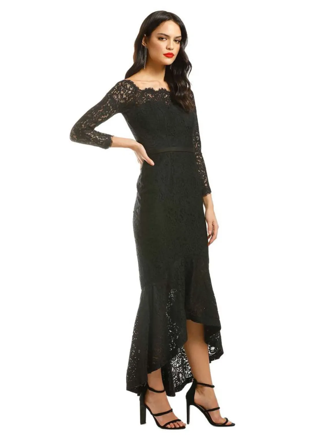 George Sofia Mermaid Hem Gown in Black Size 14 for rent on The Volte - main image