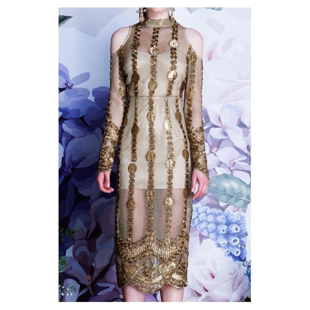 Asilio Giddy for Gold Dress for rent on The Volte - main image