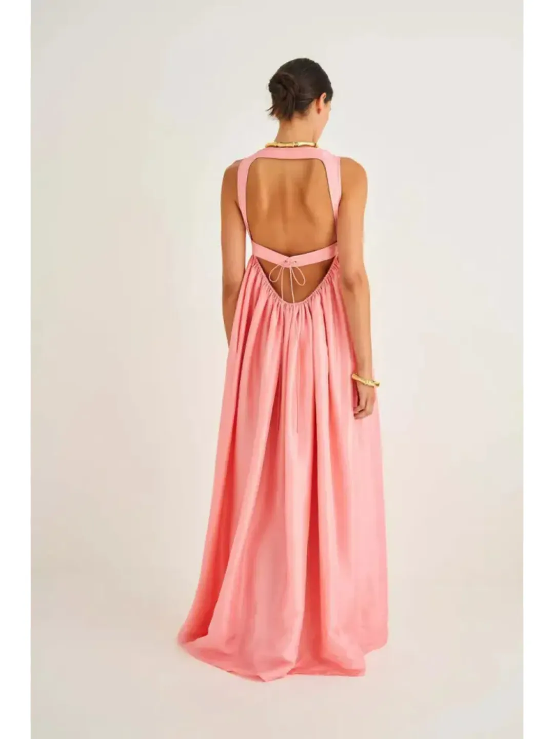 Oroton Strappy Sun Dress Pink Size AU 10 for rent on The Volte - main image