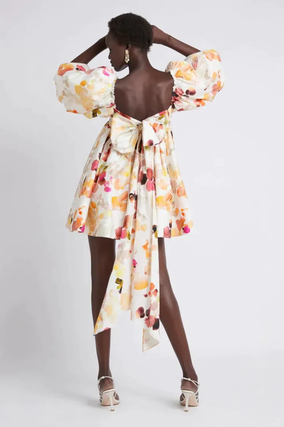 Aje Dassia Puff Sleeve Mini Dress in Floral - Size 8 for rent on The Volte - main image