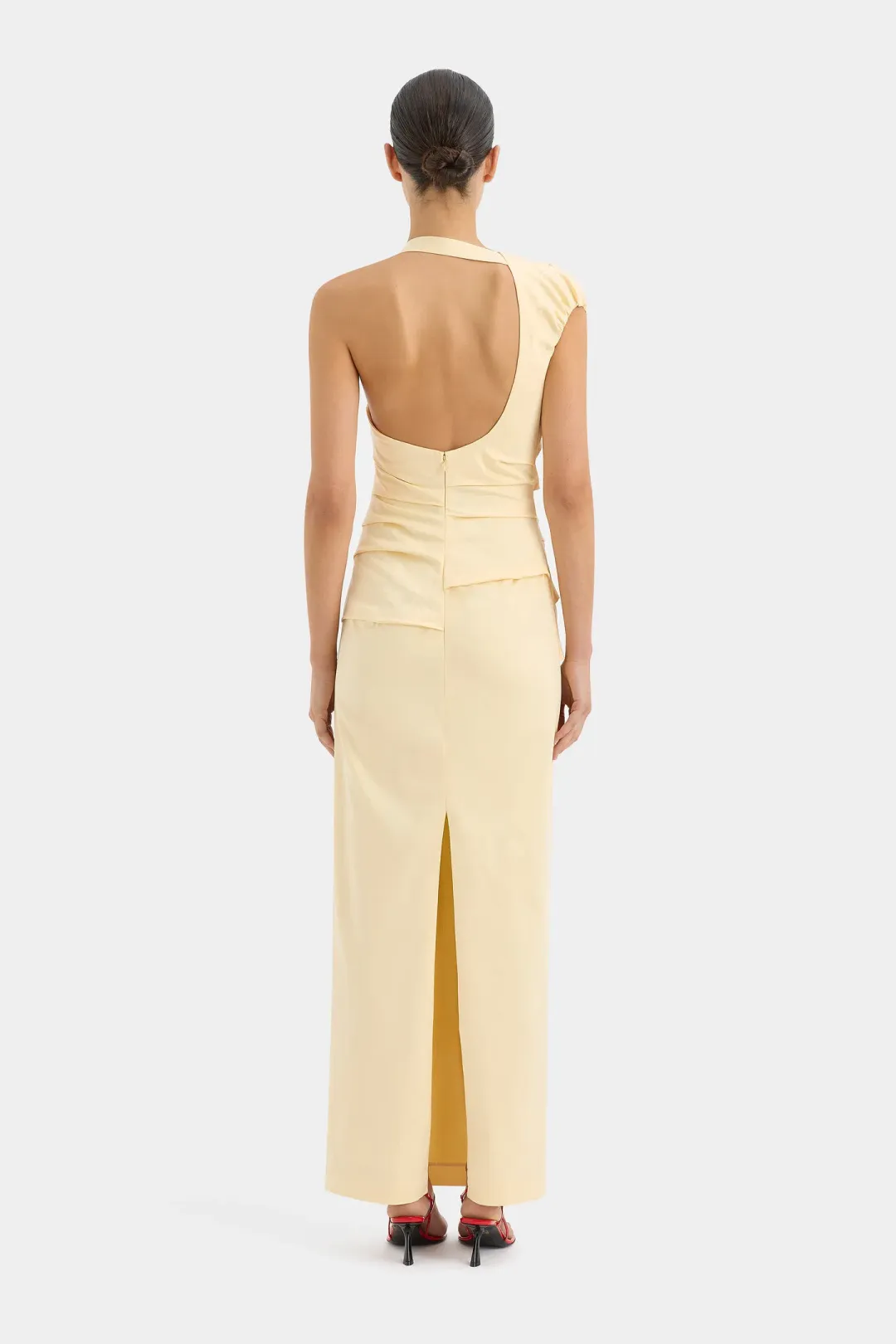 Sir the Label Giacomo Gathered Gown Butter Yellow Size 10 for rent on The Volte - main image