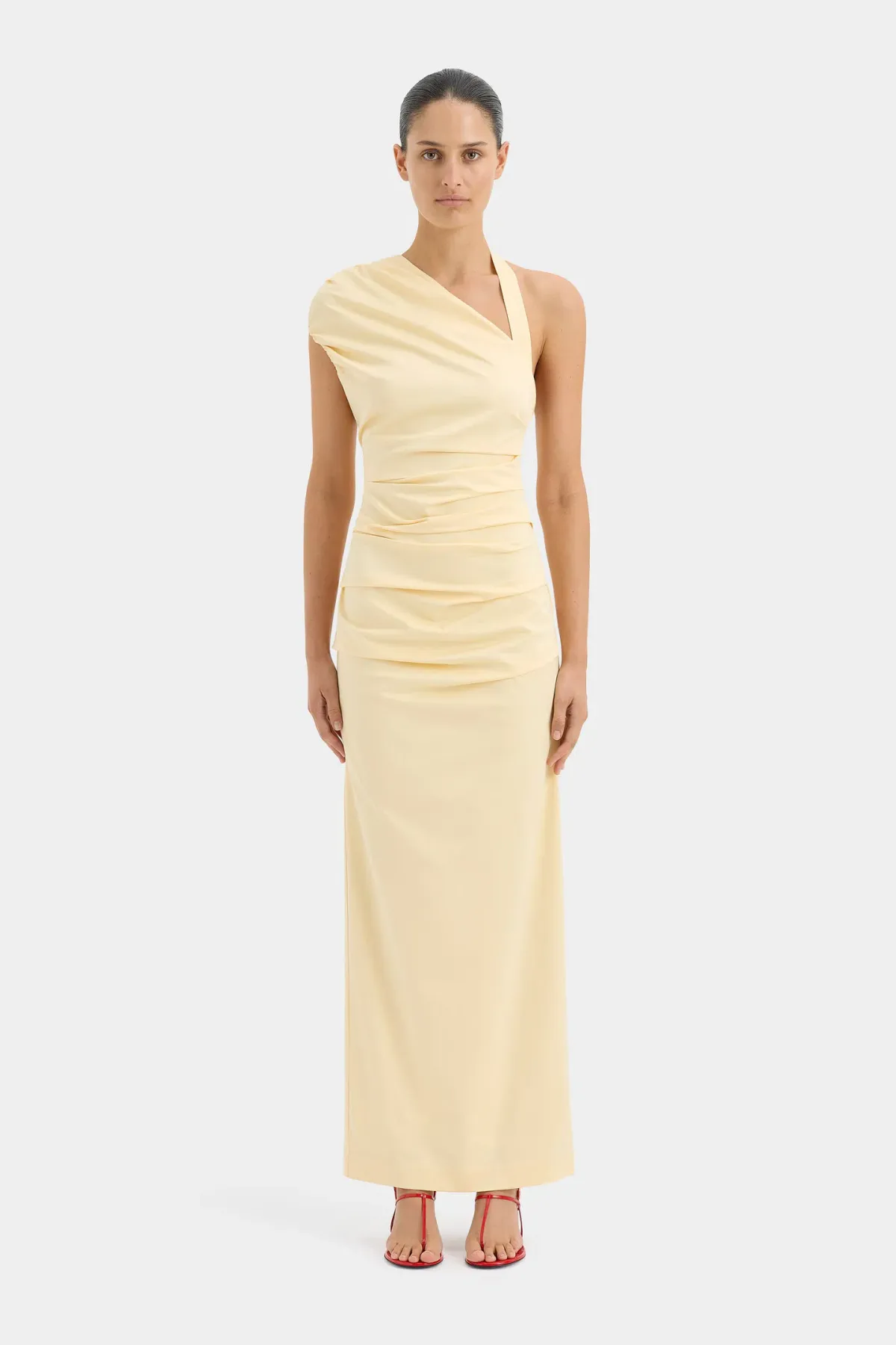 Sir the Label Giacomo Gathered Gown Butter Yellow Size 10 for rent on The Volte - main image