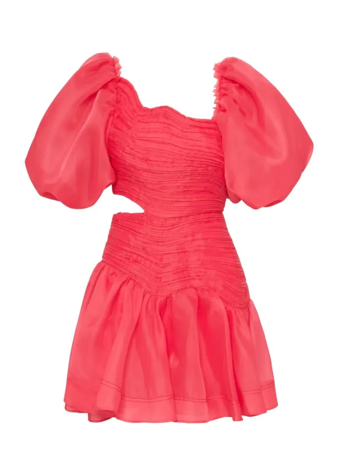 Aje Joan Puff Sleeve Mini Dress in Pink - Size 8 for rent on The Volte - main image