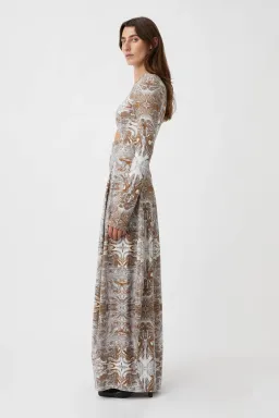 Camilla and Marc Ada Long Sleeve Printed Maxi Dress in Ada Print Multi Size 8 for rent on The Volte - image 2