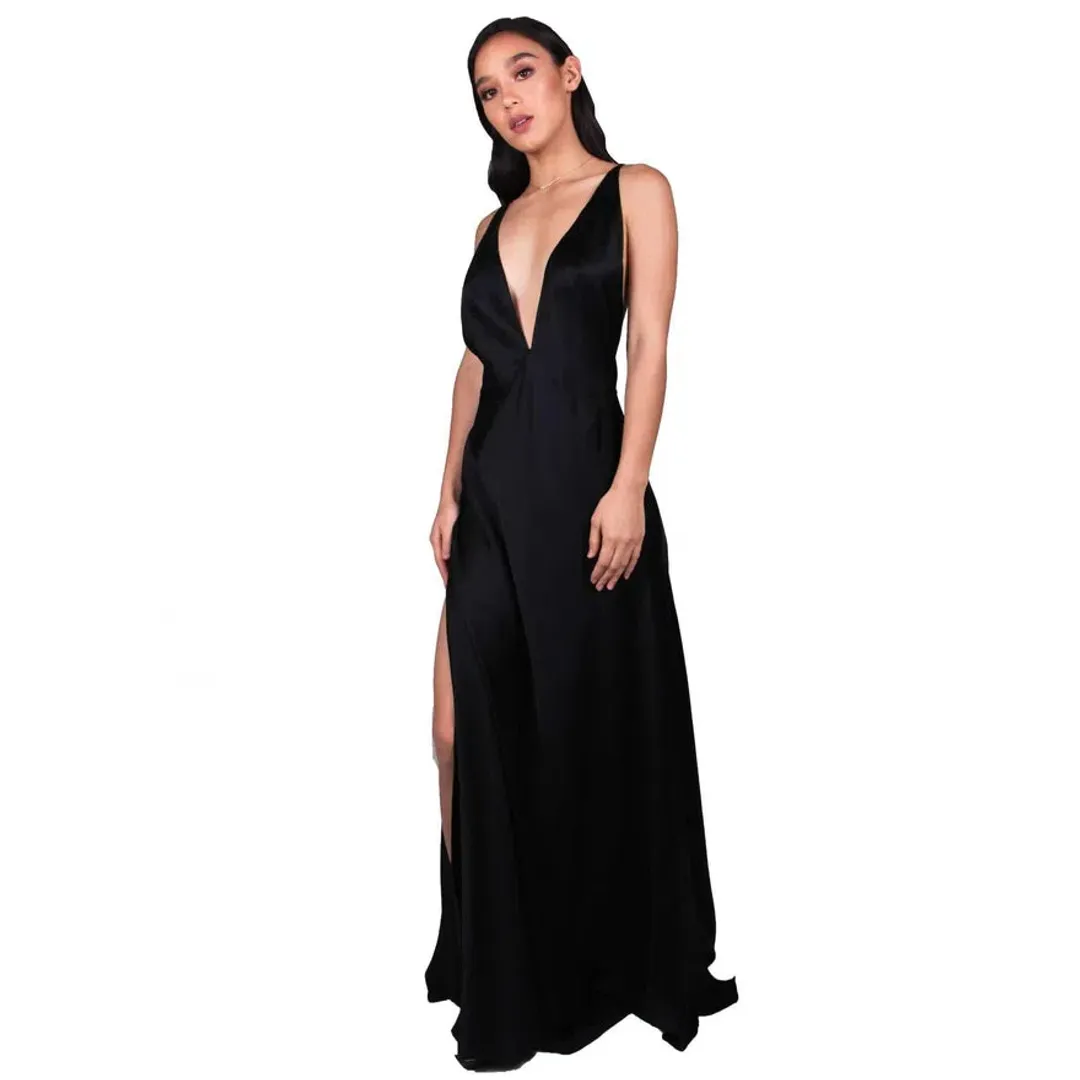 Michael Lo Sordo Bond Paloma Maxi Dress Black Size 6 for rent on The Volte - main image