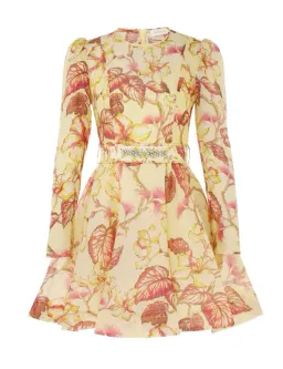 Zimmermann The Matchmaker Floral Mini Dress in Yellow Hibiscus Size 1/Au 10  for rent on The Volte - image 3