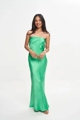 Bec & Bridge Moondance Strapless Dress Green Size 10 for rent on The Volte - image 1