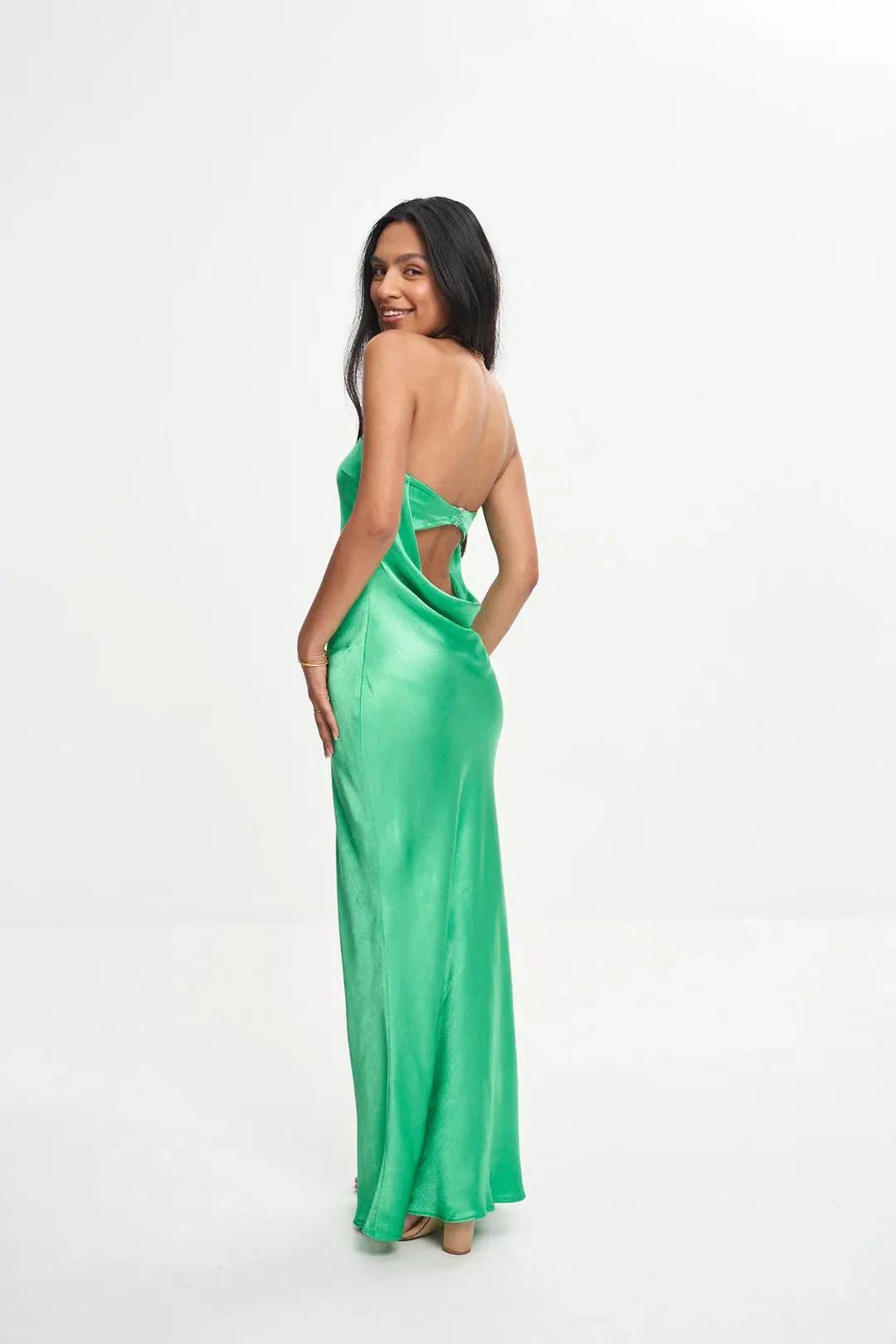 Bec & Bridge Moondance Strapless Dress Green Size 10 for rent on The Volte - main image