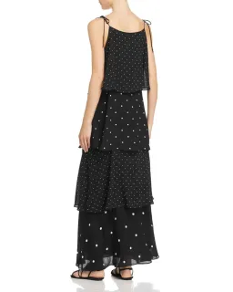 Anine Bing Polka Dot Tiered Dress Black Size 6 for rent on The Volte - image 2