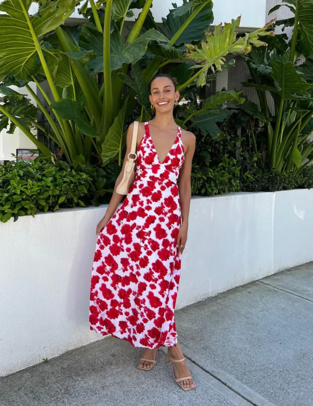 Kookai Bonita Vee Dress Red Floral Size XS / AU 6 for rent on The Volte - main image