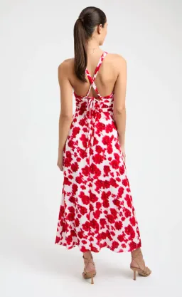 Kookai Bonita Vee Dress Red Floral Size XS / AU 6 for rent on The Volte - image 3