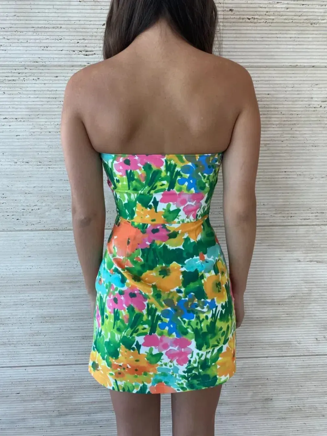 With Jean Lala Mini Dress in Splice Floral Size XS / AU 6  for rent on The Volte - main image